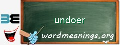 WordMeaning blackboard for undoer